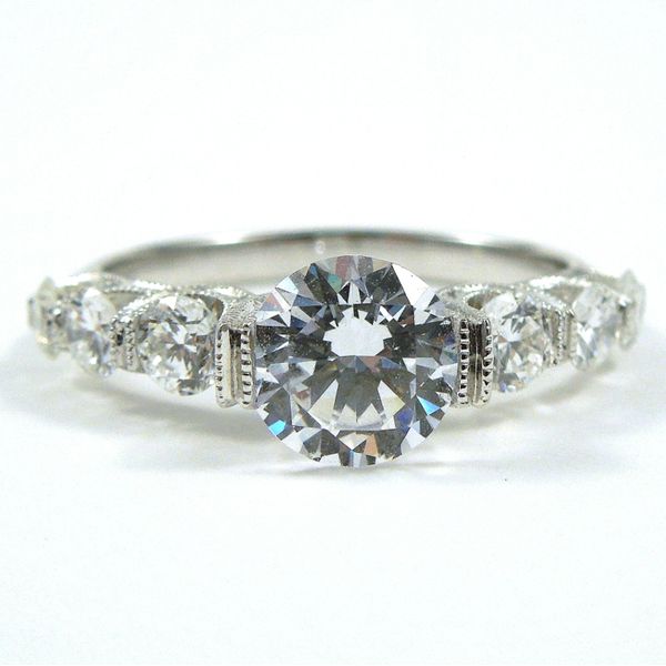 Miligrained Diamond Semi-Mount Ring Joint Venture Jewelry Cary, NC