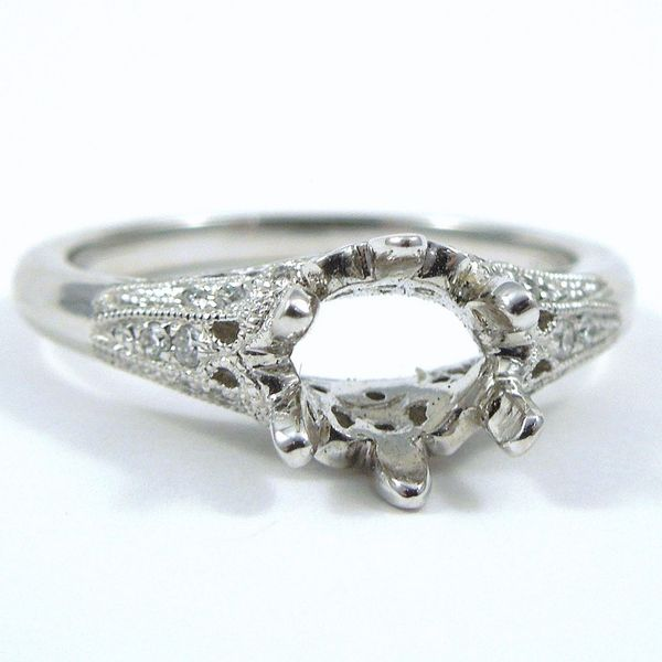 Antique Style Semi-Mount Ring Joint Venture Jewelry Cary, NC