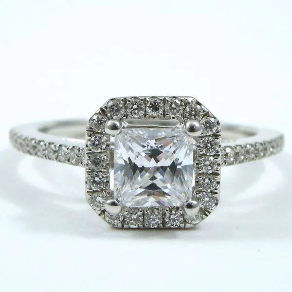 Princess Cut Halo Semi-Mount Joint Venture Jewelry Cary, NC
