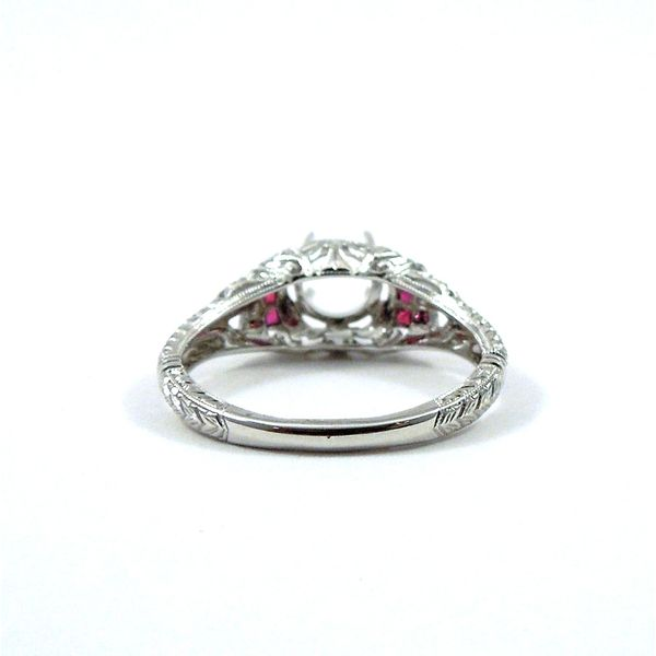 Semi-Mount Ring with Ruby Accents Image 4 Joint Venture Jewelry Cary, NC