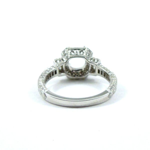 Vintage Inspired Semi-Mount Halo Style Engagement Ring Image 4 Joint Venture Jewelry Cary, NC