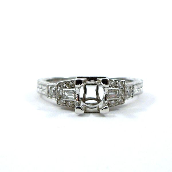 Vintage Inspired Semi-Mount Engagement Ring Joint Venture Jewelry Cary, NC