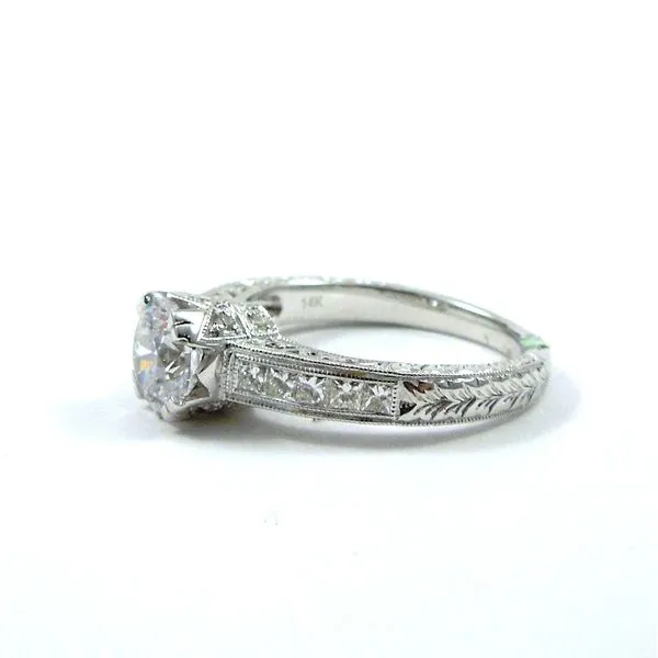 Diamond Accented Semi-Mount Engagement Ring Image 2 Joint Venture Jewelry Cary, NC