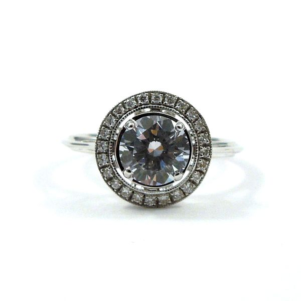 Halo Style Diamond Engagement Ring Semi-Mount Joint Venture Jewelry Cary, NC