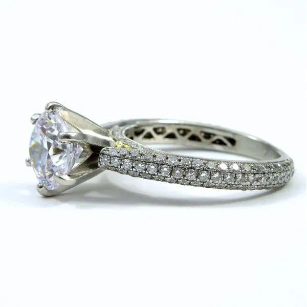 Pave Set Diamond Semi-Mount Image 2 Joint Venture Jewelry Cary, NC