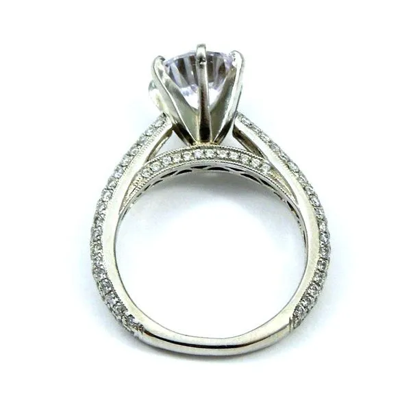 Pave Set Diamond Semi-Mount Image 3 Joint Venture Jewelry Cary, NC