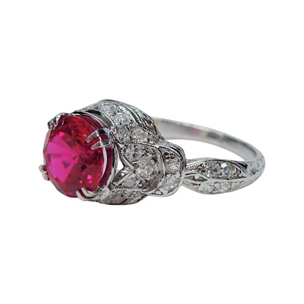 Vintage Semi-Mount Red Stone Ring Image 2 Joint Venture Jewelry Cary, NC