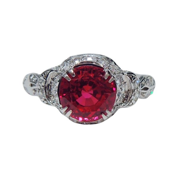 Vintage Semi-Mount Red Stone Ring Joint Venture Jewelry Cary, NC