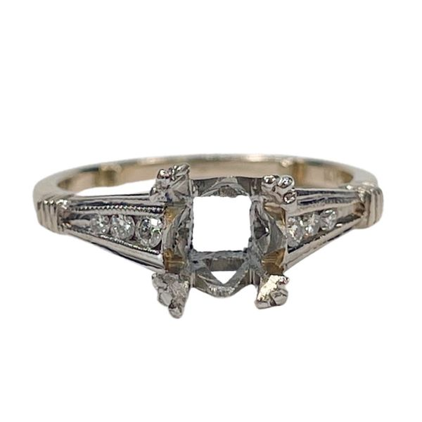 50s Style Diamond Semi-Mount Ring Joint Venture Jewelry Cary, NC