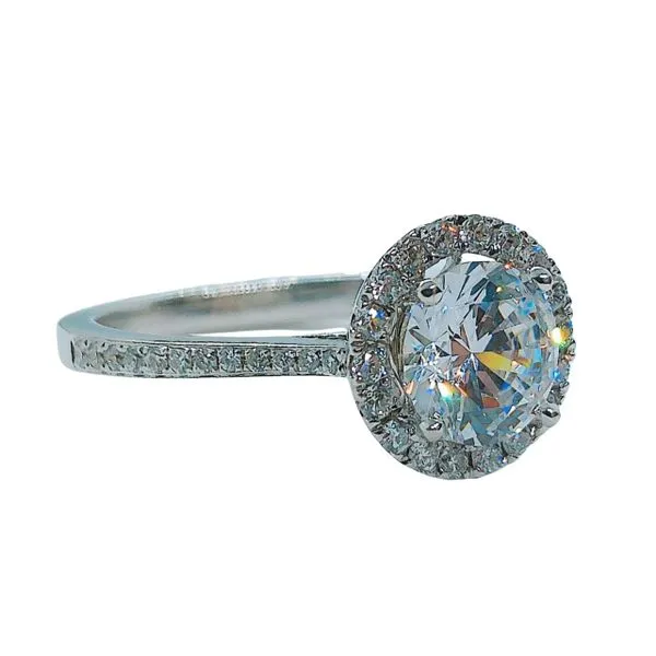 Halo Diamond Semi-Mount Ring Image 2 Joint Venture Jewelry Cary, NC