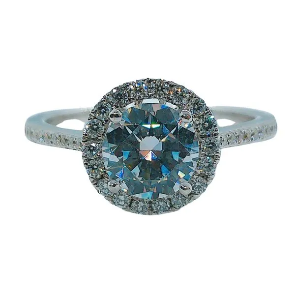Halo Diamond Semi-Mount Ring Joint Venture Jewelry Cary, NC