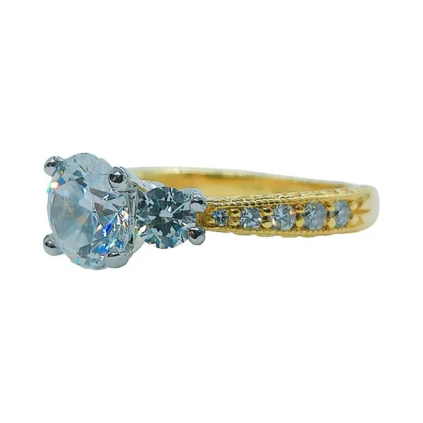 Scott Kay 19K Yellow Gold & Platinum Diamond Semi-Mount Ring Image 2 Joint Venture Jewelry Cary, NC