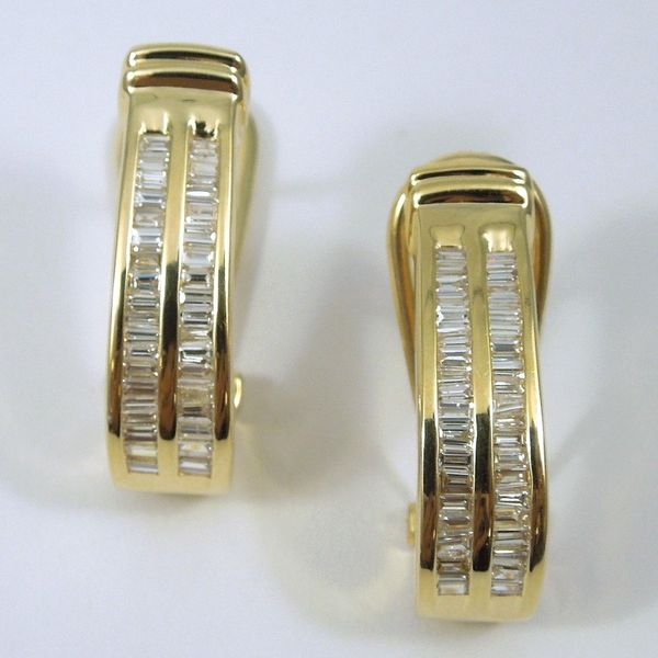 Yellow Gold & Diamond Earrings Joint Venture Jewelry Cary, NC