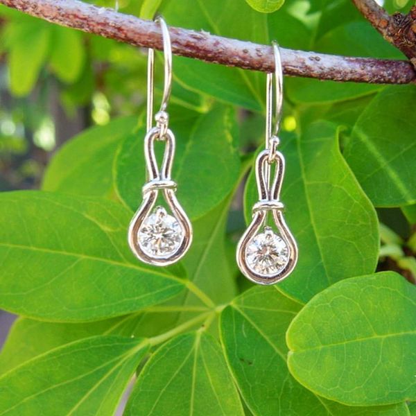 Diamond Drop Earrings Image 2 Joint Venture Jewelry Cary, NC