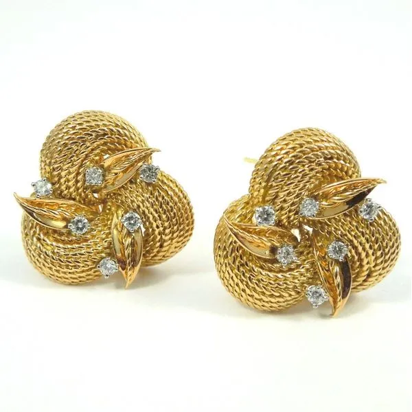 Swirl Diamond Earrings Joint Venture Jewelry Cary, NC