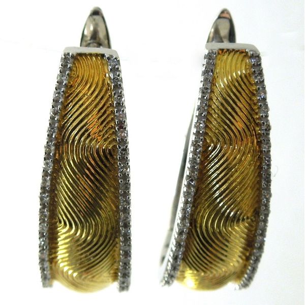 Elongated Huggie Diamond Earrings Joint Venture Jewelry Cary, NC