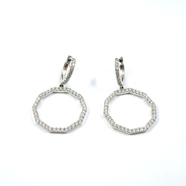 Geometric Diamond Dangle Earrings Image 2 Joint Venture Jewelry Cary, NC