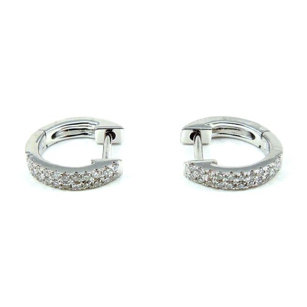 Diamond Huggie Earrings Image 2 Joint Venture Jewelry Cary, NC
