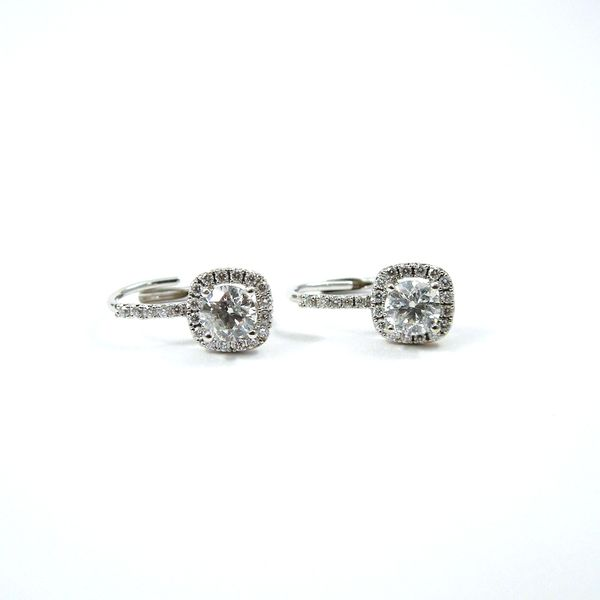 Diamond Halo Earrings Joint Venture Jewelry Cary, NC