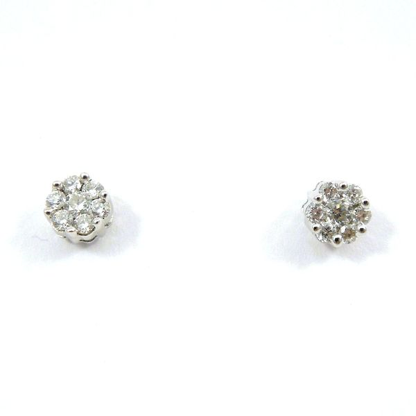 Cluster Diamond Stud Earrings Joint Venture Jewelry Cary, NC