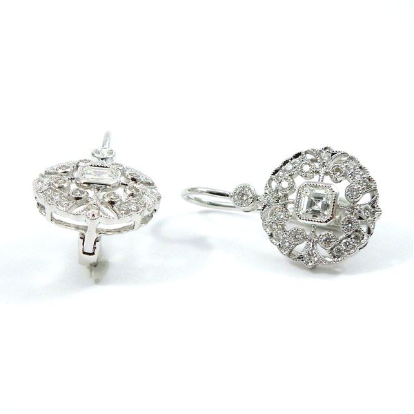 Diamond Hanging Earrings Image 2 Joint Venture Jewelry Cary, NC