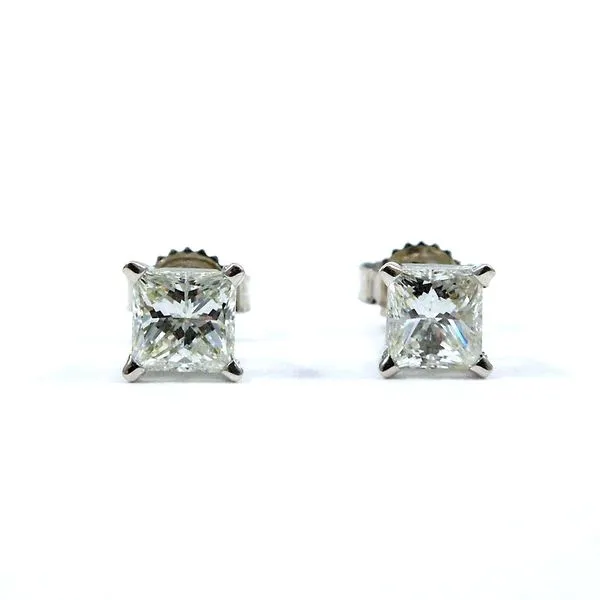 Princess Cut Diamond Stud Earrings Joint Venture Jewelry Cary, NC