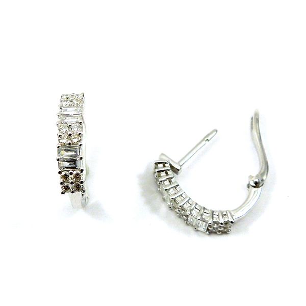 Diamond Hoop Earrings Image 2 Joint Venture Jewelry Cary, NC