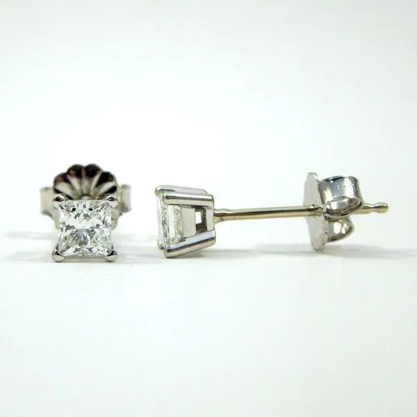 Diamond Princess Cut Studs Joint Venture Jewelry Cary, NC
