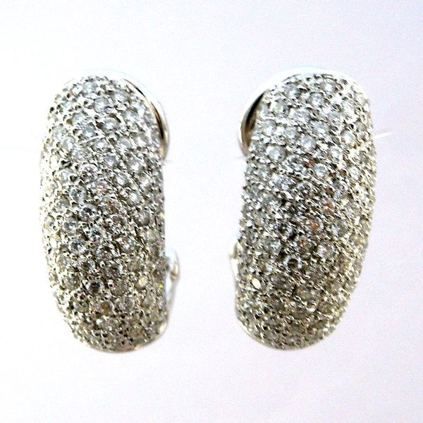 Pave Set Diamond Earrings Joint Venture Jewelry Cary, NC
