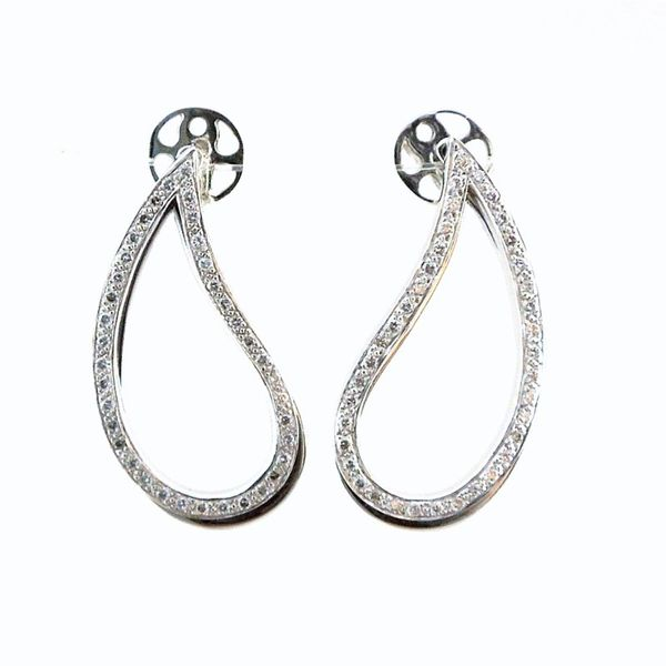 Hanging Double Diamond Earrings Joint Venture Jewelry Cary, NC