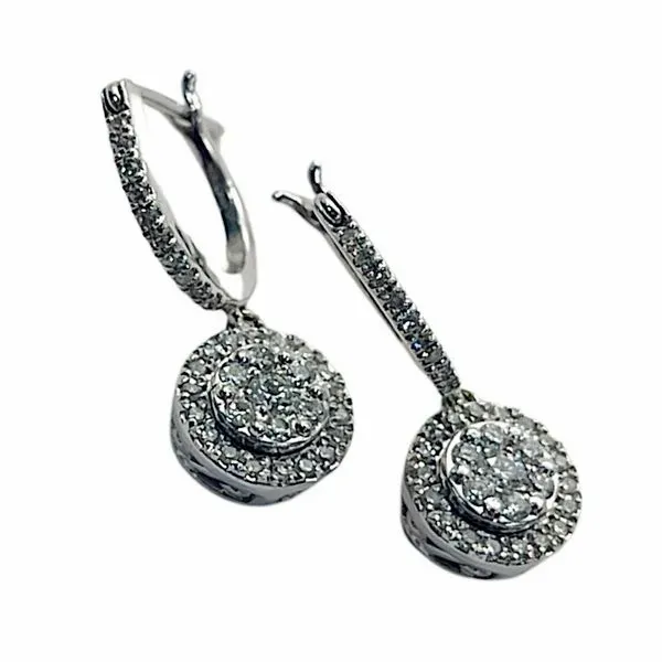 Dangle Diamond Cluster Earrings Image 2 Joint Venture Jewelry Cary, NC