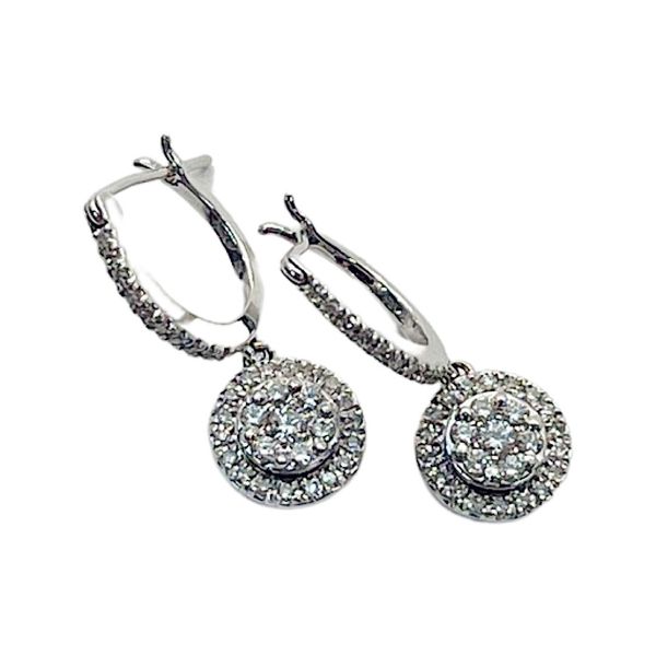 Dangle Diamond Cluster Earrings Joint Venture Jewelry Cary, NC