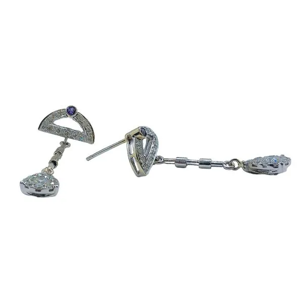 Diamond Drop Earrings Image 2 Joint Venture Jewelry Cary, NC