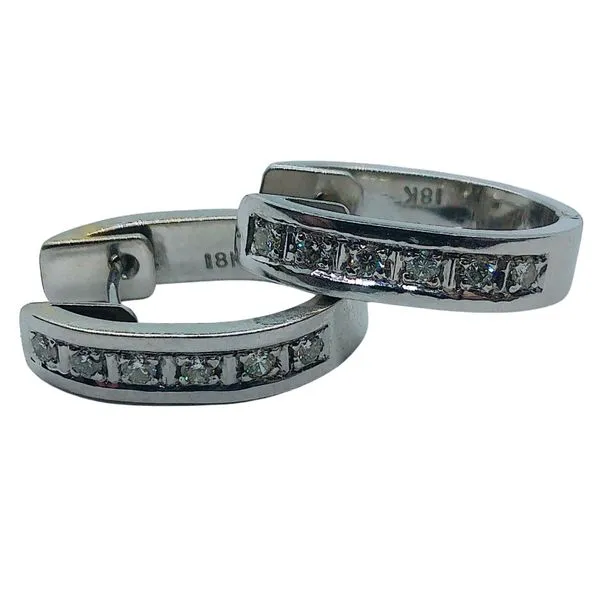 Diamond Huggie Earrings Image 2 Joint Venture Jewelry Cary, NC