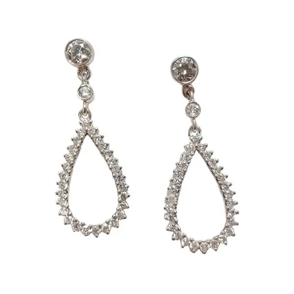 Diamond Teardrop Dangle Earrings Joint Venture Jewelry Cary, NC