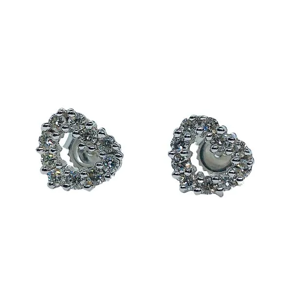 Diamond Heart Earrings Joint Venture Jewelry Cary, NC