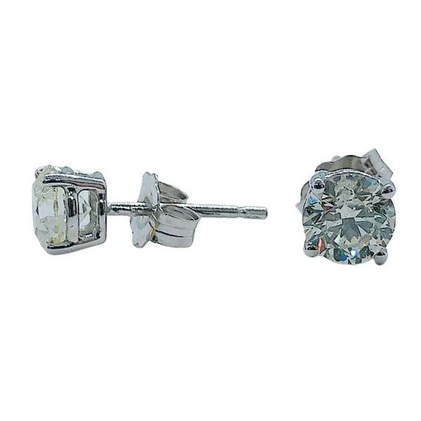 Round Diamond Stud Earrings Image 2 Joint Venture Jewelry Cary, NC