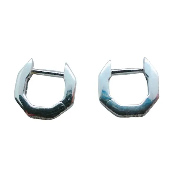 Diamond Huggie Earrings Image 3 Joint Venture Jewelry Cary, NC