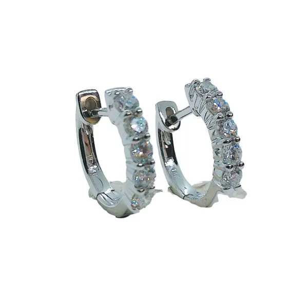 Small Diamond Huggies Image 2 Joint Venture Jewelry Cary, NC