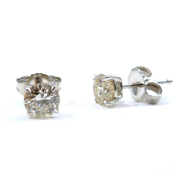 Mine Cut Diamond Studs Joint Venture Jewelry Cary, NC