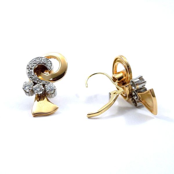 Retro Diamond Earrings Image 3 Joint Venture Jewelry Cary, NC