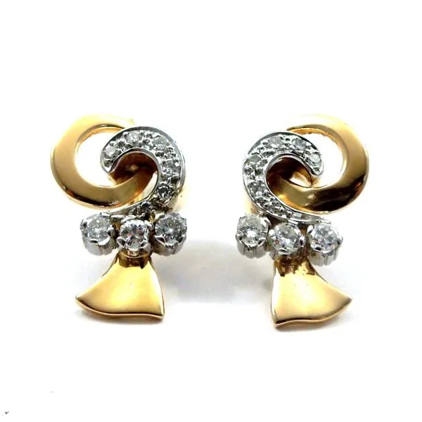 Retro Diamond Earrings Joint Venture Jewelry Cary, NC