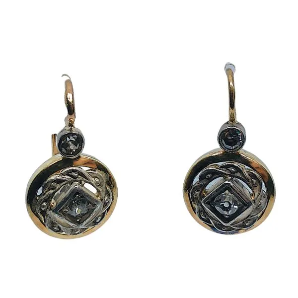 Vintage Diamond Circular Earrings Joint Venture Jewelry Cary, NC