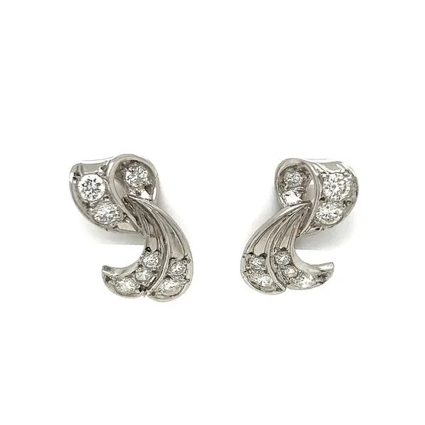 Diamond Bow Earrings Joint Venture Jewelry Cary, NC