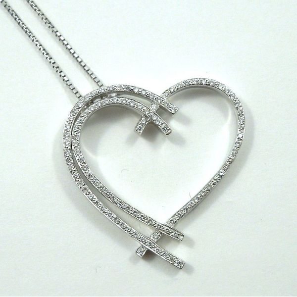 Diamond Open Heart Pendant Joint Venture Jewelry Cary, NC