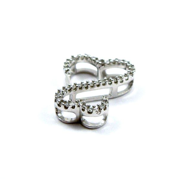 Double Heart Diamond Pendant Image 2 Joint Venture Jewelry Cary, NC