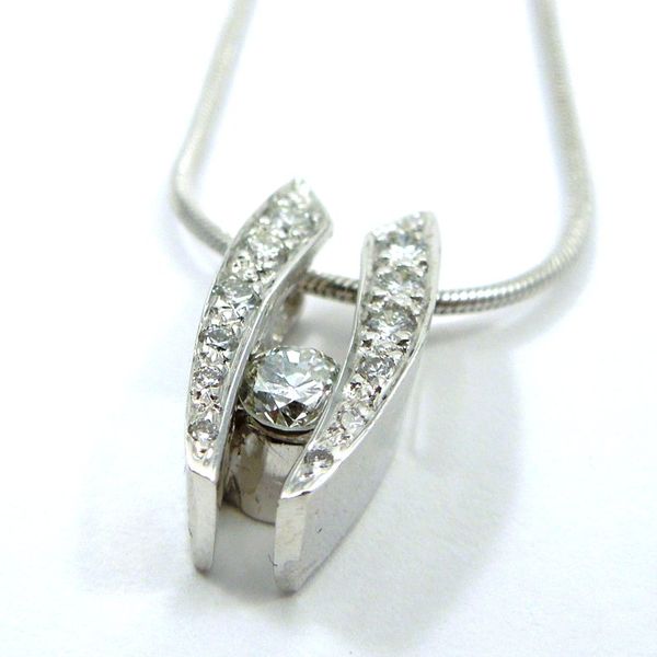 Diamond Pendant with Snake Chain Image 2 Joint Venture Jewelry Cary, NC