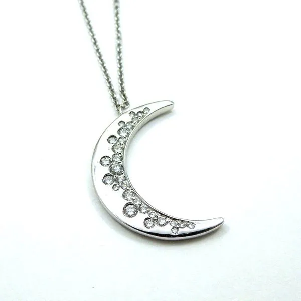 Diamond Crescent Moon Necklace Joint Venture Jewelry Cary, NC