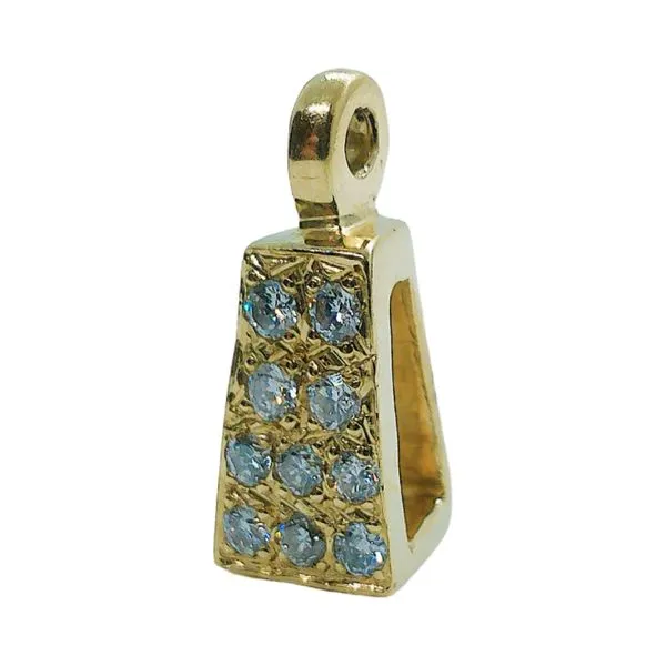 14K Yellow Gold .30 CTW Diamond Geometric Estate Pendant Image 2 Joint Venture Jewelry Cary, NC