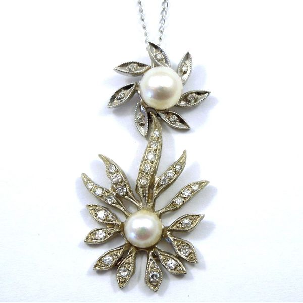 Vintage Diamond and Pearl Necklace Joint Venture Jewelry Cary, NC